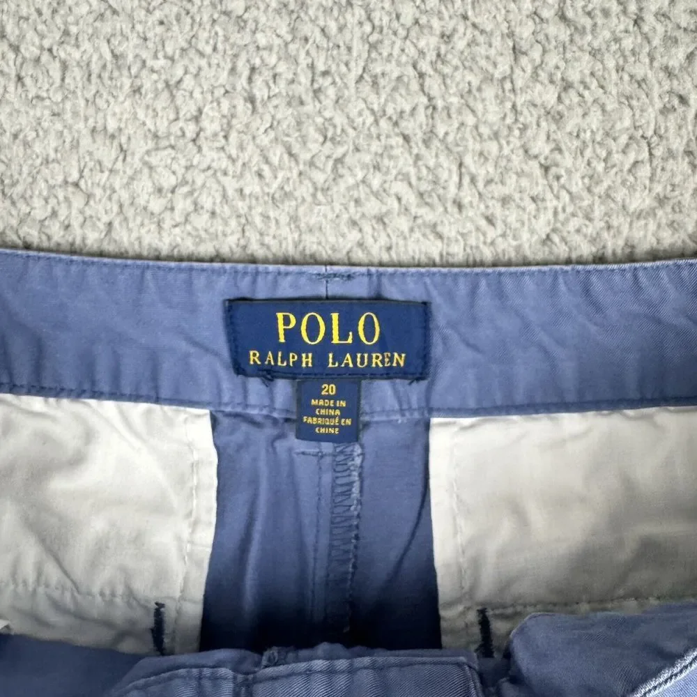 Polo Ralph Lauren Pants Boys 20 Flat Front Light Blue Chino Casual *SEE PHOTOS* - Picture 4 of 11